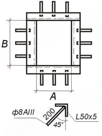 Чертеж закладных изделий МН 735 по серии 1.400-15 выпуск 1