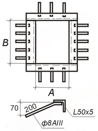 Чертеж закладных изделий МН 749 по серии 1.400-15 выпуск 1