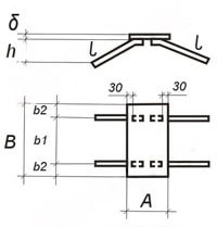 Чертеж закладных изделий МН 409 по серии 1.400-15 выпуск 1