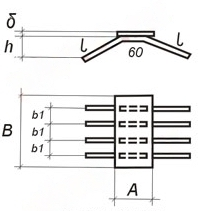 Чертеж закладных изделий МН 416 по серии 1.400-15 выпуск 1