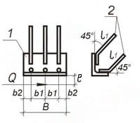 Чертеж закладных изделий МН 533 по серии 1.400-15 выпуск 1