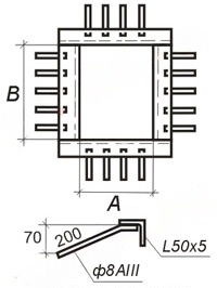 Чертеж закладных изделий МН 763 по серии 1.400-15 выпуск 1