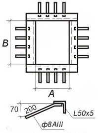 Чертеж закладных изделий МН 758 по серии 1.400-15 выпуск 1