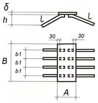 Чертеж закладных изделий МН 417 по серии 1.400-15 выпуск 1