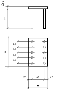Чертеж закладных изделий МН 130 по серии 1.400-15 выпуск 1
