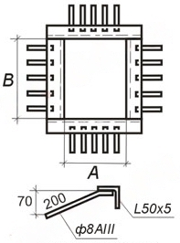 Чертеж закладных изделий МН 773 по серии 1.400-15 выпуск 1