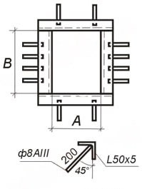Чертеж закладных изделий МН 723 по серии 1.400-15 выпуск 1