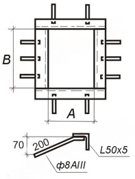Чертеж закладных изделий МН 716 по серии 1.400-15 выпуск 1