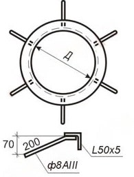 Чертеж закладных изделий МН 778 по серии 1.400-15 выпуск 1