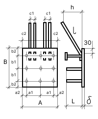Чертеж закладных изделий МН 318 по серии 1.400-15 выпуск 1
