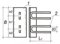 Чертеж закладных изделий МН 562 по серии 1.400-15 выпуск 1