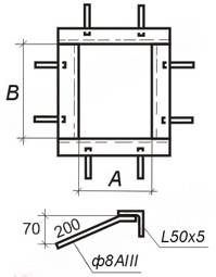 Чертеж закладных изделий МН 705 по серии 1.400-15 выпуск 1