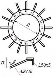 Чертеж закладных изделий МН 792 по серии 1.400-15 выпуск 1